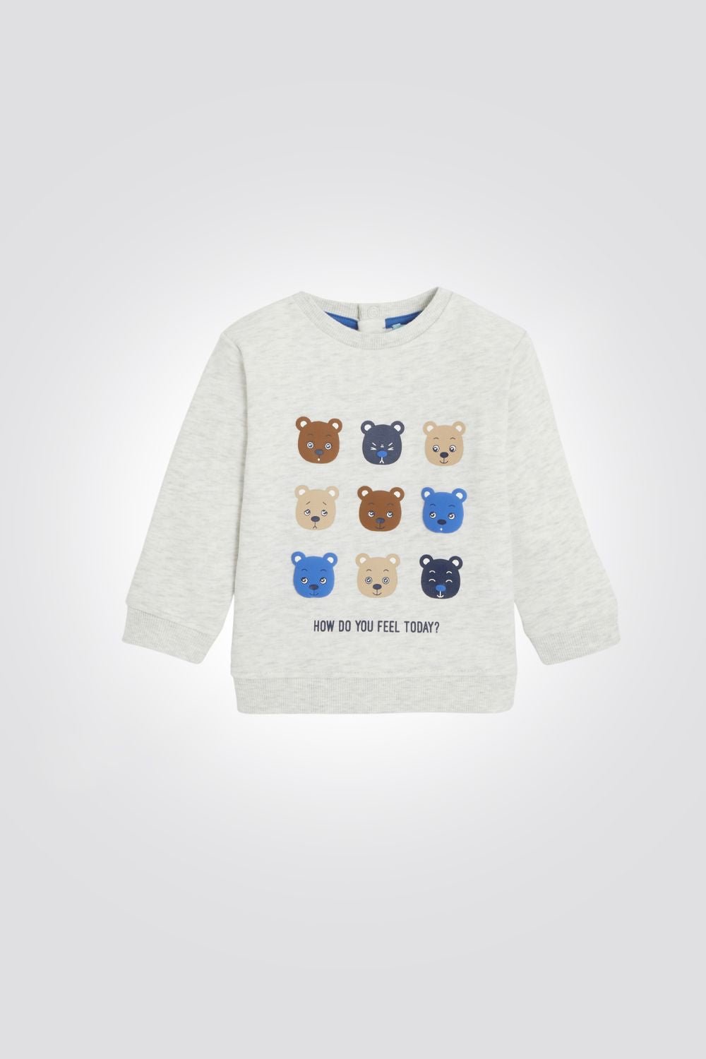 OBAIBI - סווטשירט לתינוקות בצבע אפור עם הדפס דובים צבעונים - MASHBIR//365