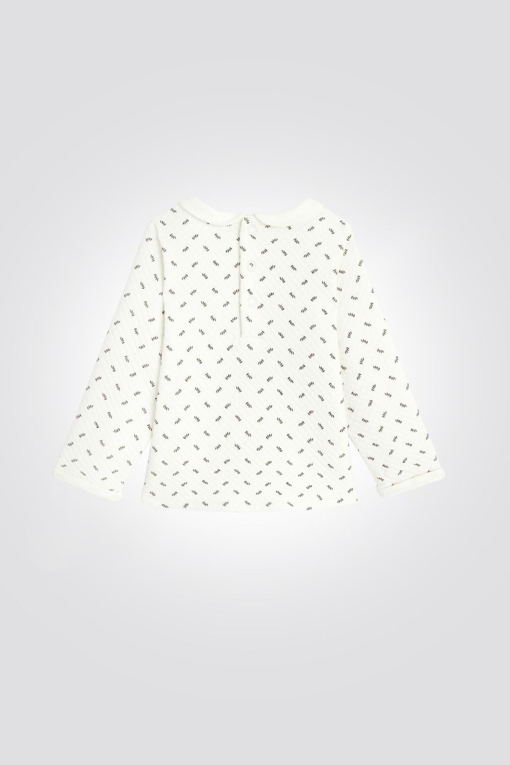 OBAIBI - סווטשירט לתינוקות מטלסה מעויינים עם הדפס קווים וריקמה קדימה - MASHBIR//365