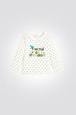 OBAIBI - סווטשירט לתינוקות מטלסה מעויינים עם הדפס קווים וריקמה קדימה - MASHBIR//365