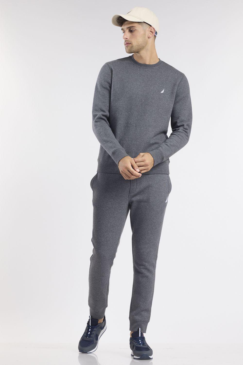 NAUTICA - סווטשירט לוגו אפור פחם - MASHBIR//365