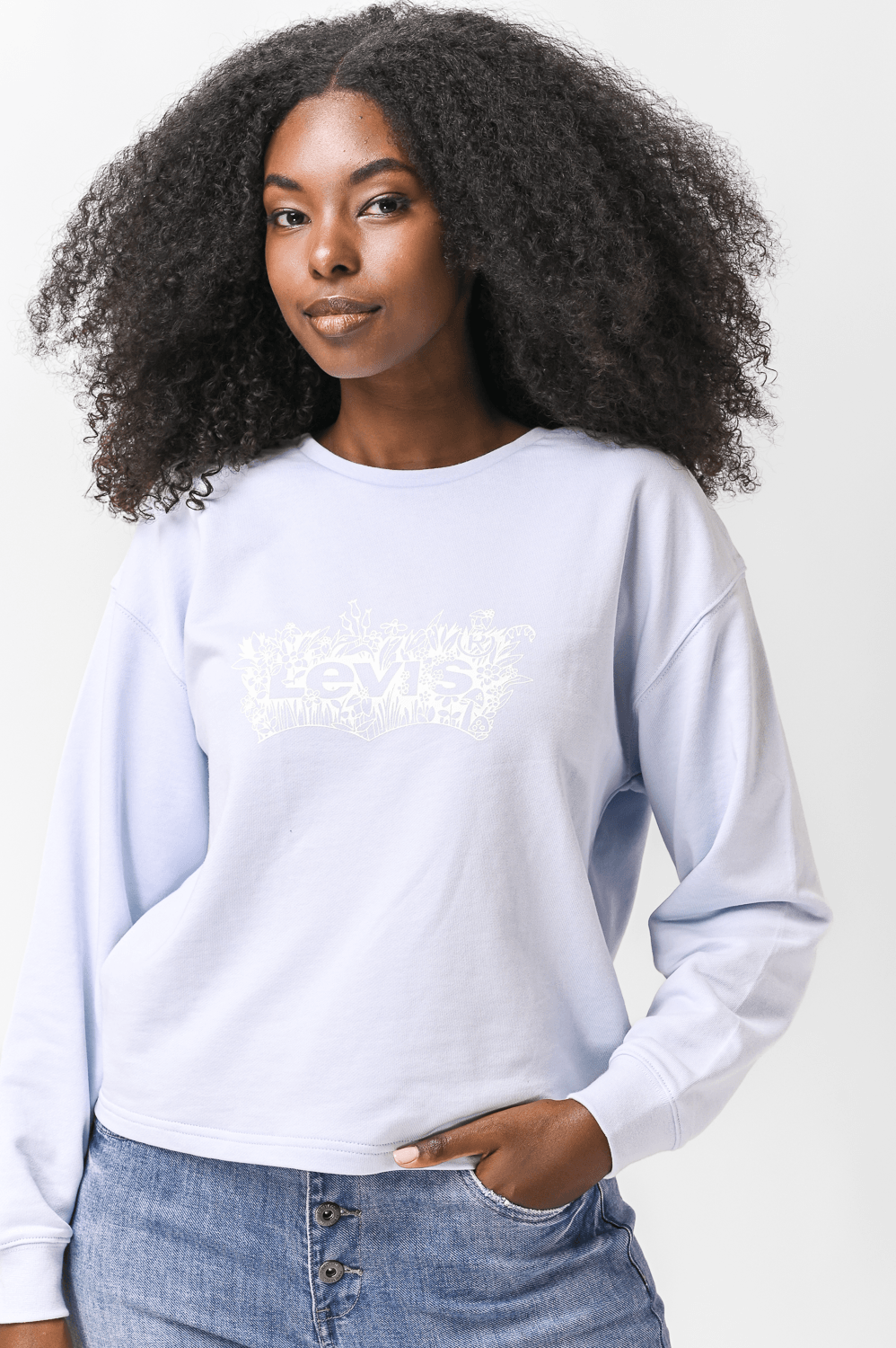 LEVI'S - סווטשירט לוגו בצבע סגול לילך - MASHBIR//365