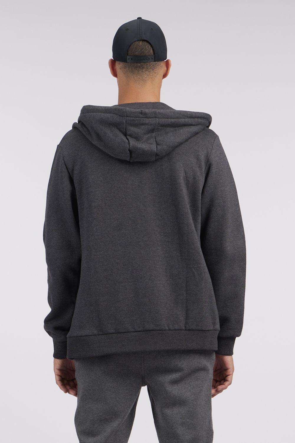 NAUTICA - סווטשירט לוגו עם רוכסן בצבע אפור כהה - MASHBIR//365