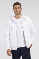 NAUTICA - סווטשירט לוגו עם רוכסן בצבע לבן - MASHBIR//365