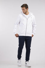 NAUTICA - סווטשירט לוגו עם רוכסן בצבע לבן - MASHBIR//365