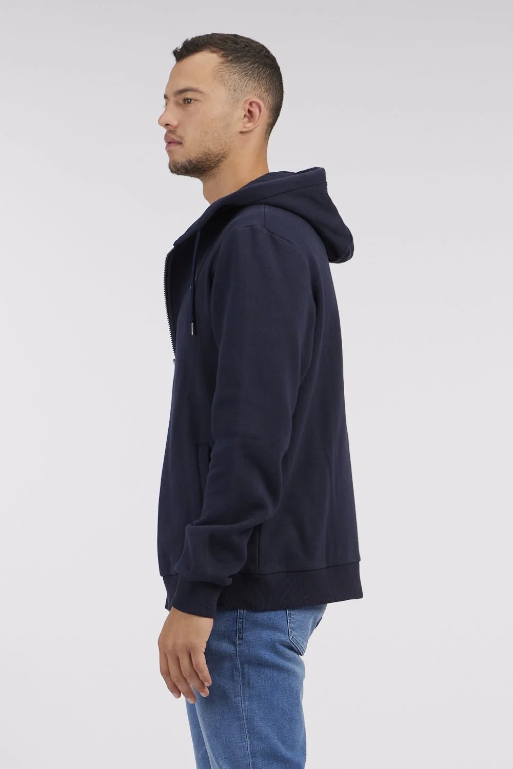 NAUTICA - סווטשירט לוגו עם רוכסן בצבע נייבי - MASHBIR//365