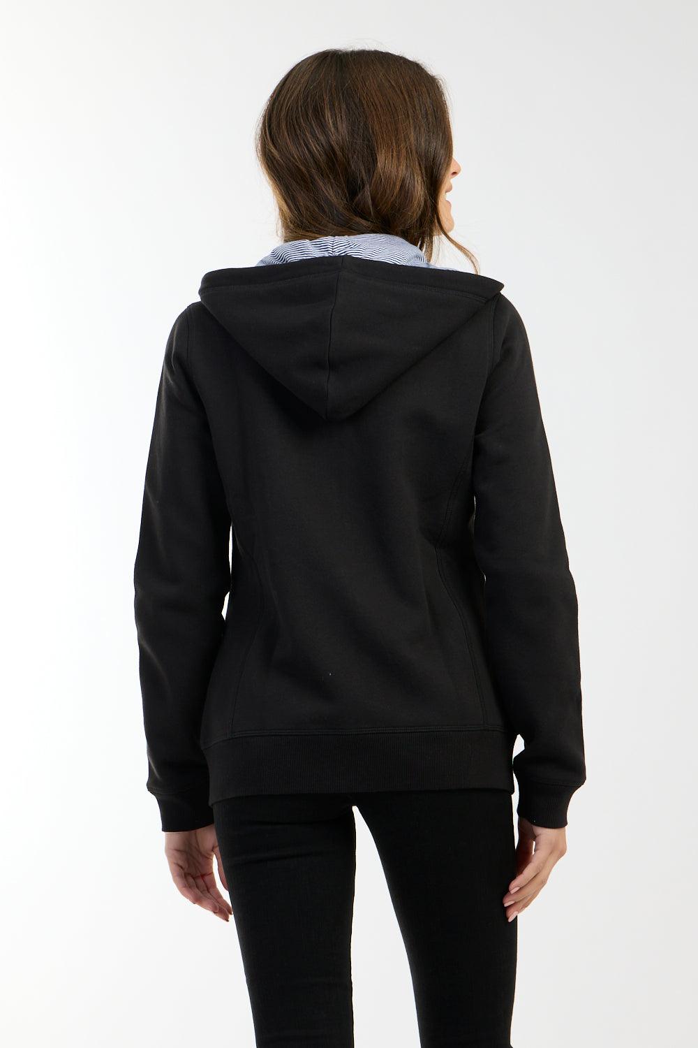 NAUTICA - סווטשירט לוגו עם כובע בצבע שחור - MASHBIR//365