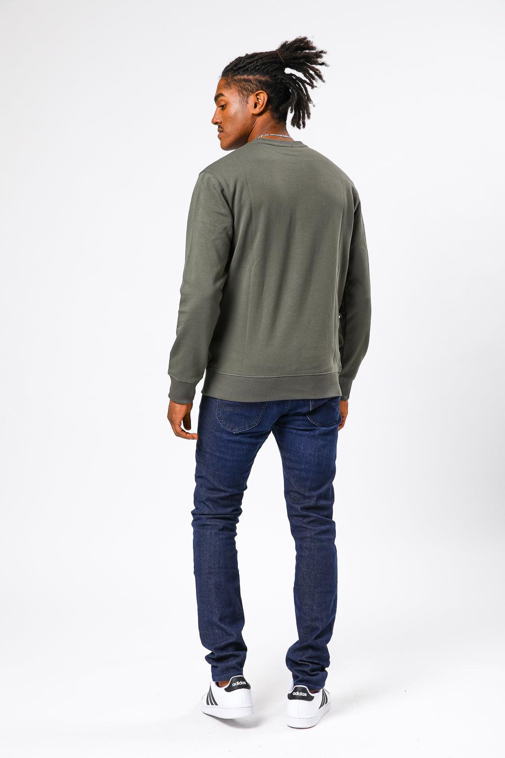 TIMBERLAND - סווטשירט לוגו מודפס ירוק זית - MASHBIR//365