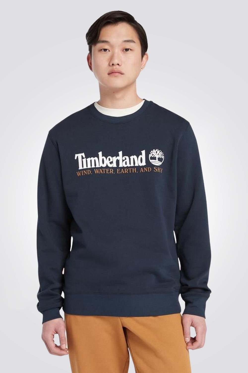 TIMBERLAND - סווטשירט לוגו מודפס כחול - MASHBIR//365