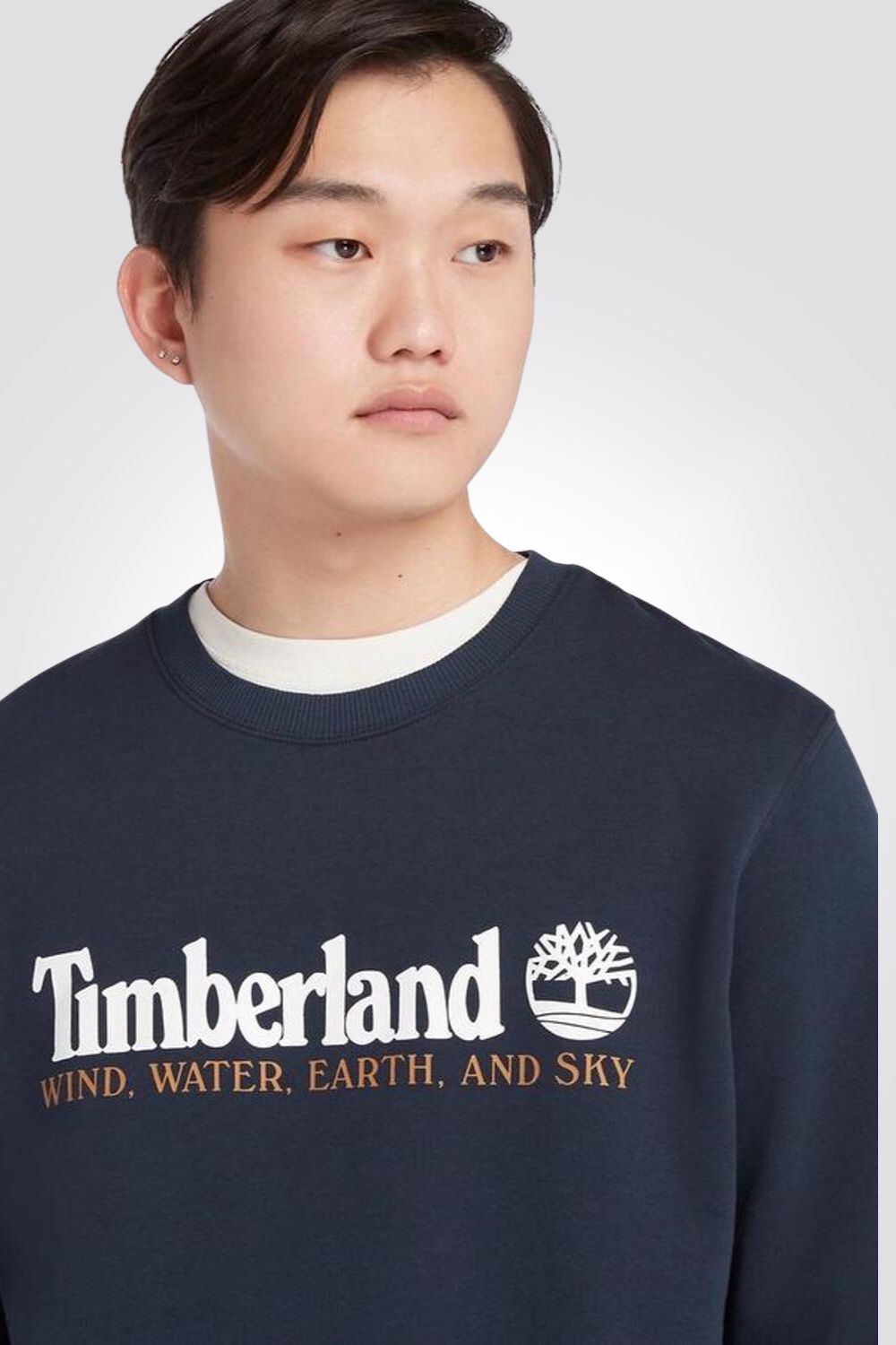 TIMBERLAND - סווטשירט לוגו מודפס כחול - MASHBIR//365