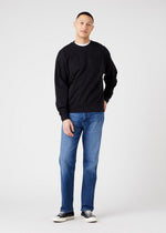 WRANGLER - סווטשירט לוגו רקום בצבע שחור - MASHBIR//365