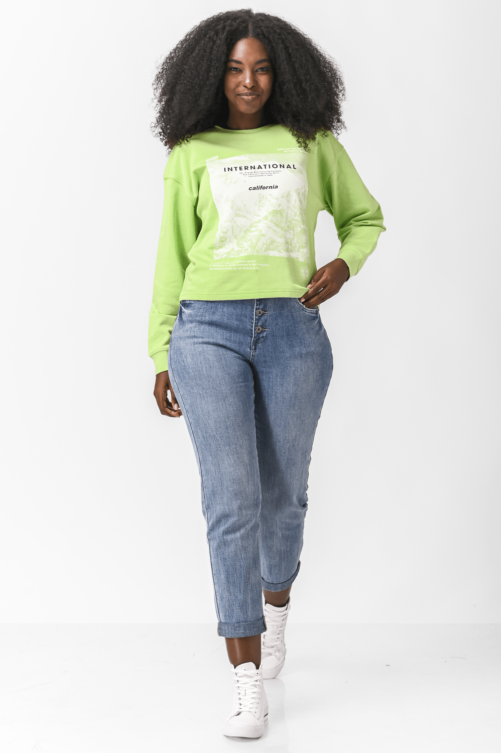 LEVI'S - סווטשירט עם הדפס גרפי צבע ירוק - MASHBIR//365