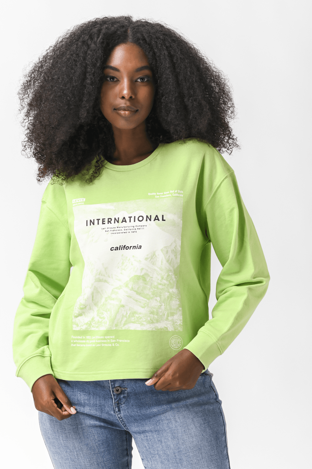 LEVI'S - סווטשירט עם הדפס גרפי צבע ירוק - MASHBIR//365