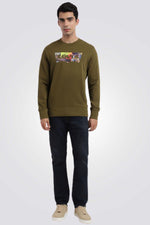 LEVI'S - סווטשירט עם הדפס גרפי בצבע ירוק זית - MASHBIR//365