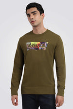 LEVI'S - סווטשירט עם הדפס גרפי בצבע ירוק זית - MASHBIR//365