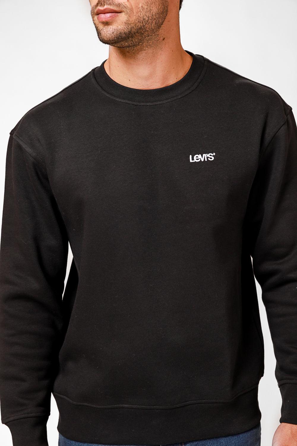 LEVI'S - סווטשירט עם כיתוב לוגו בצבע שחור - MASHBIR//365