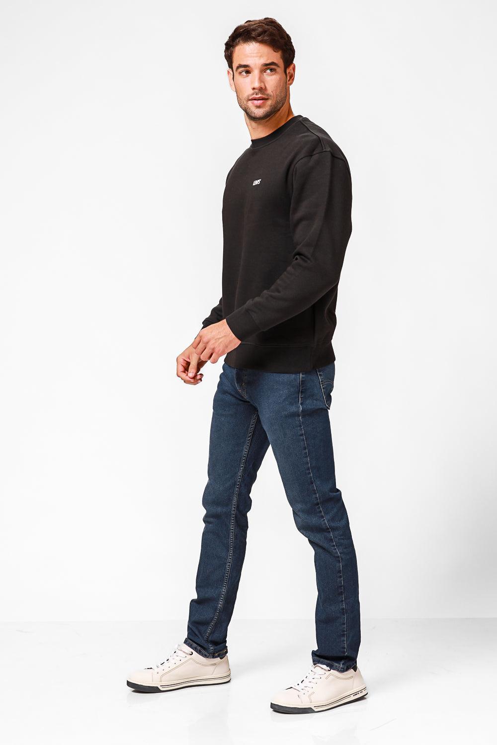 LEVI'S - סווטשירט עם כיתוב לוגו בצבע שחור - MASHBIR//365