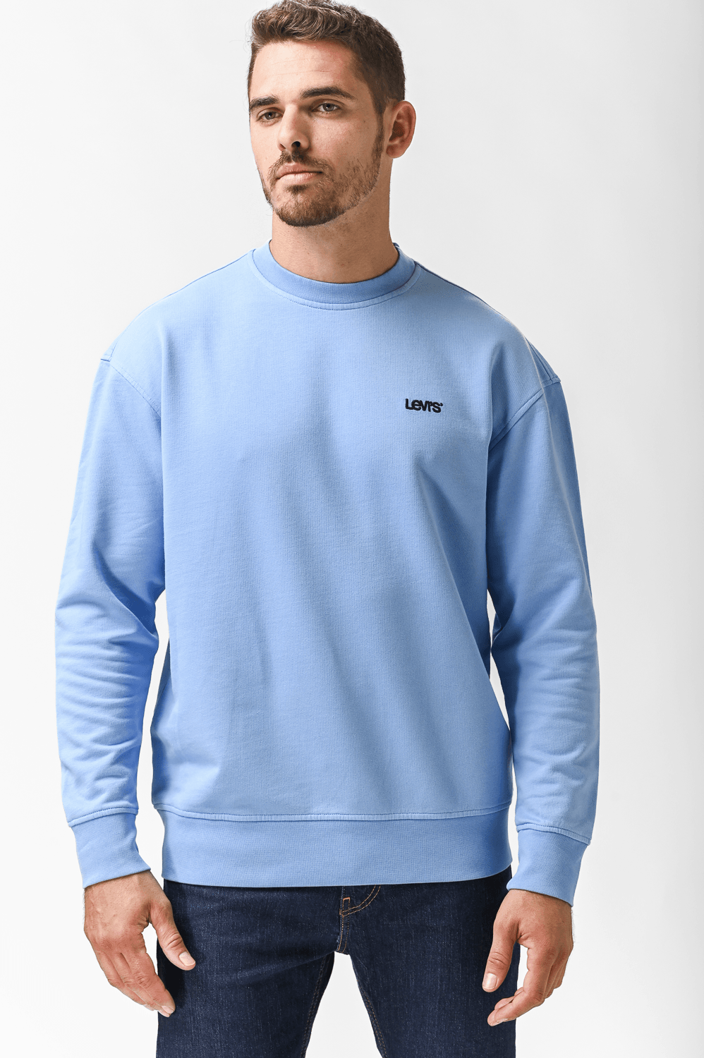 LEVI'S - סווטשירט עם כיתוב לוגו בצבע תכלת - MASHBIR//365