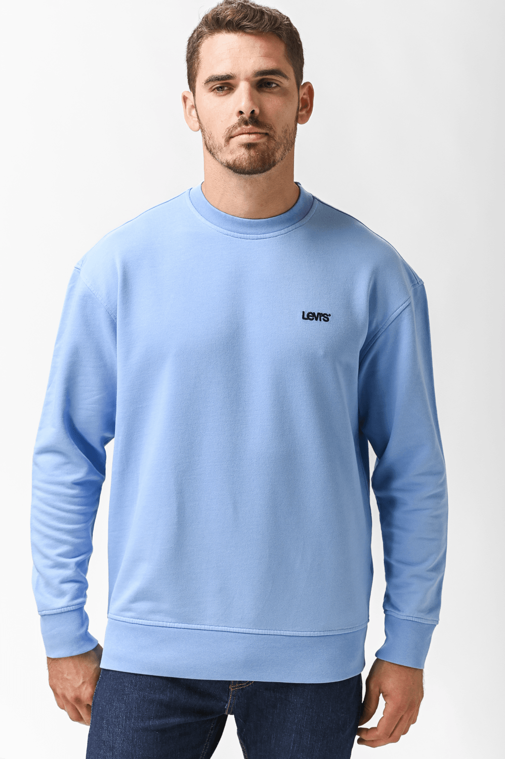 LEVI'S - סווטשירט עם כיתוב לוגו בצבע תכלת - MASHBIR//365