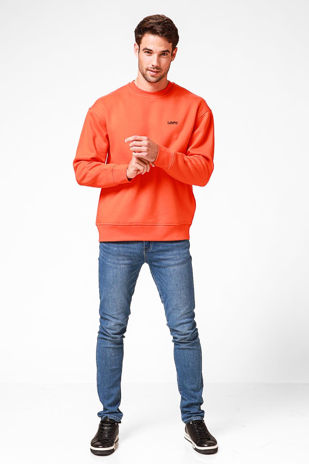 LEVI'S - סווטשירט עם כיתוב לוגו בצבע כתום - MASHBIR//365