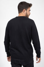 NAUTICA - סווטשירט עם לוגו רקום בצבע שחור - MASHBIR//365