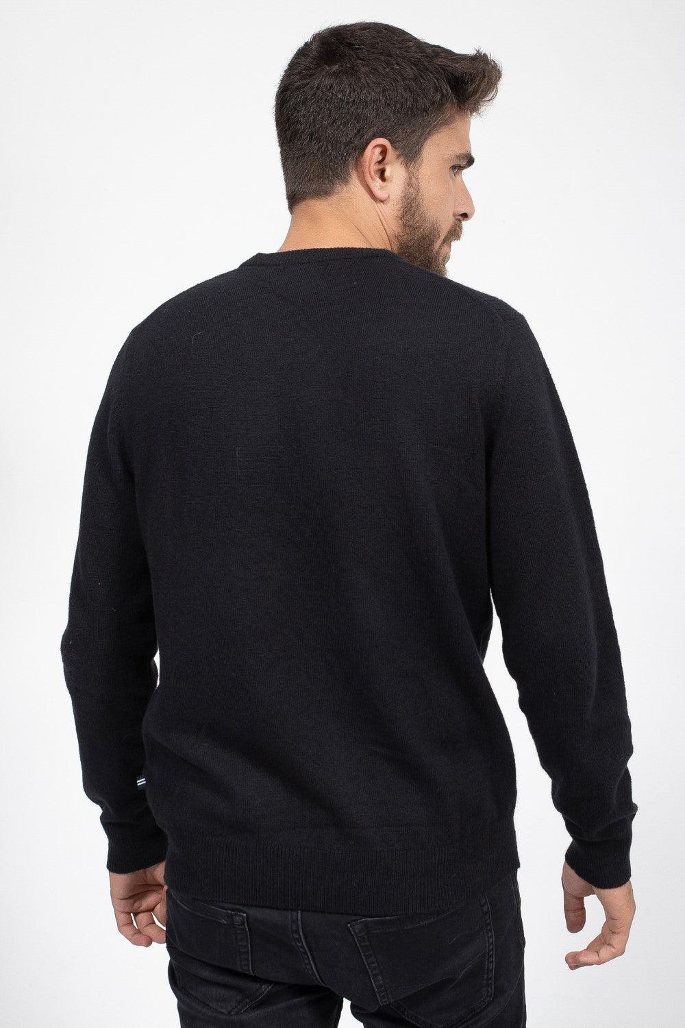 NAUTICA - סווטשירט עם לוגו רקום בצבע שחור - MASHBIR//365