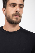 NAUTICA - סווטשירט עם לוגו רקום בצבע שחור - MASHBIR//365