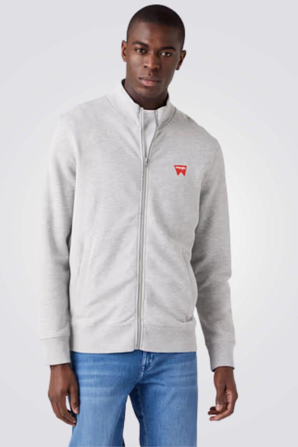 WRANGLER - סווטשירט עם רוכסן בצבע אפור - MASHBIR//365