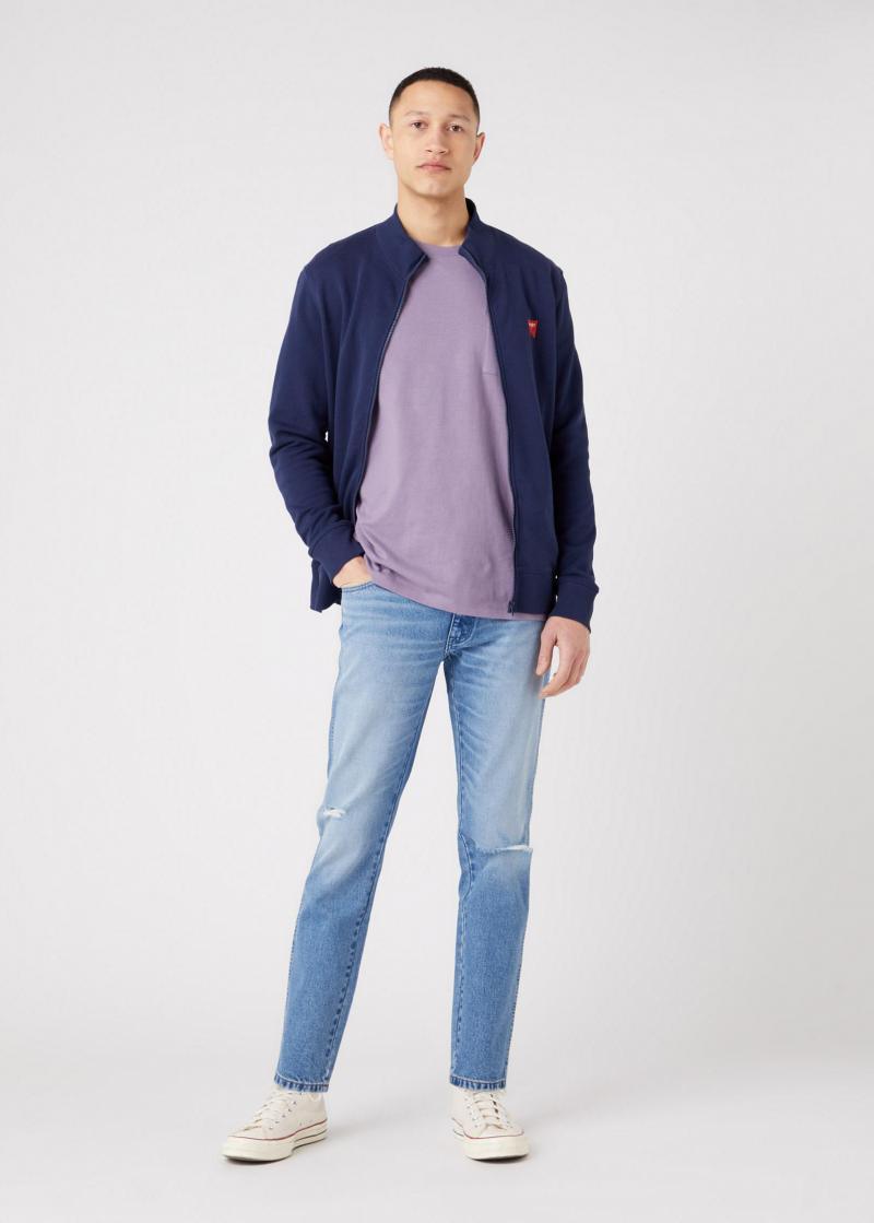 WRANGLER - סווטשירט עם רוכסן בצבע נייבי - MASHBIR//365