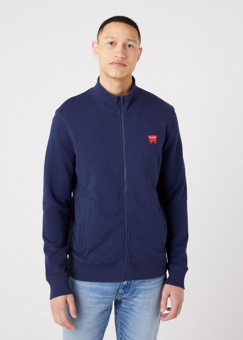 WRANGLER - סווטשירט עם רוכסן בצבע נייבי - MASHBIR//365