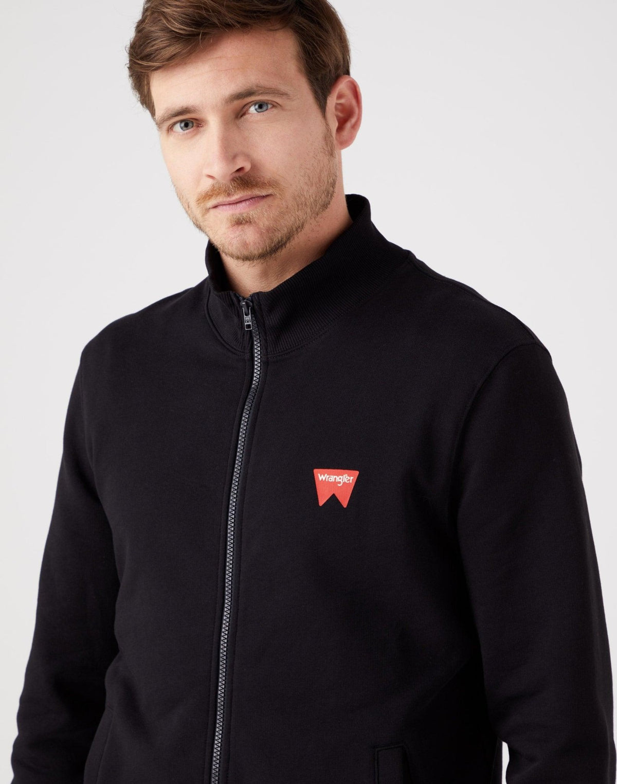 WRANGLER - סווטשירט עם רוכסן בצבע שחור - MASHBIR//365