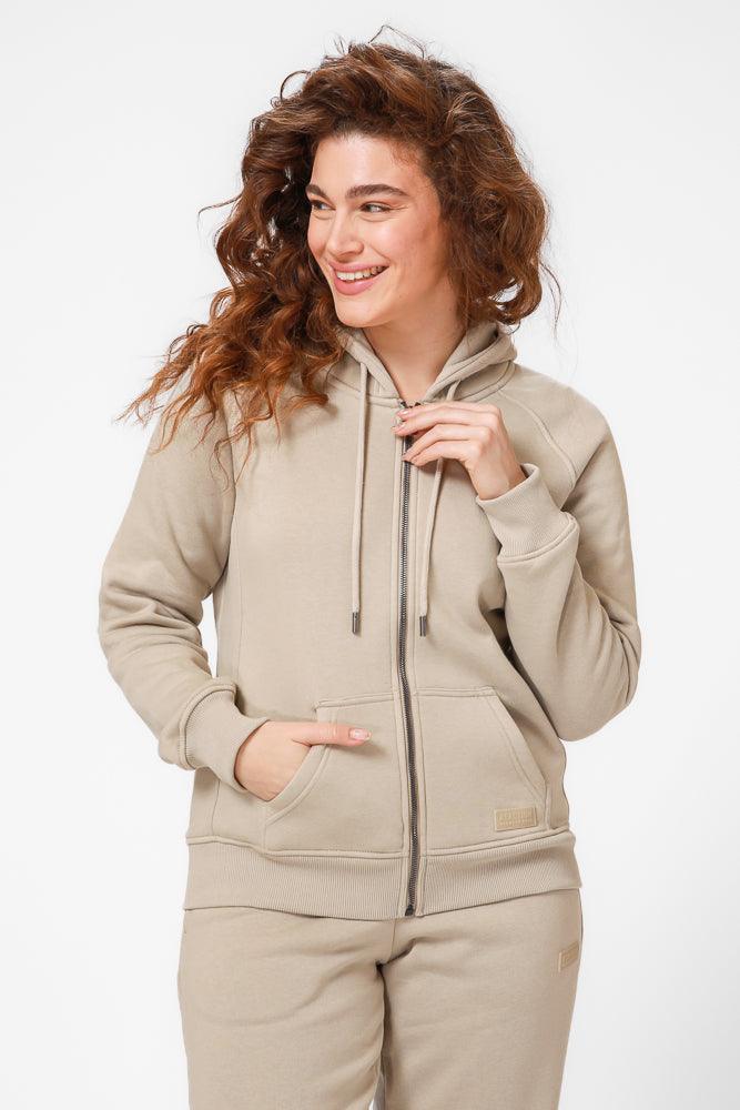 KENNETH COLE - סווטשירט עם כובע בצבע בז' - MASHBIR//365