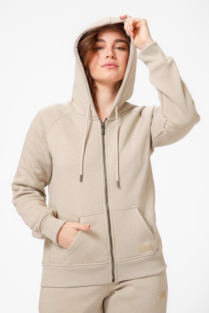 KENNETH COLE - סווטשירט עם כובע בצבע בז' - MASHBIR//365