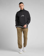 LEE - סווטשירט עם צווארון גבוה בצבע שחור - MASHBIR//365