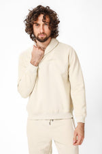 KENNETH COLE - סווטשירט עם צווארון שאל בצבע לבן - MASHBIR//365