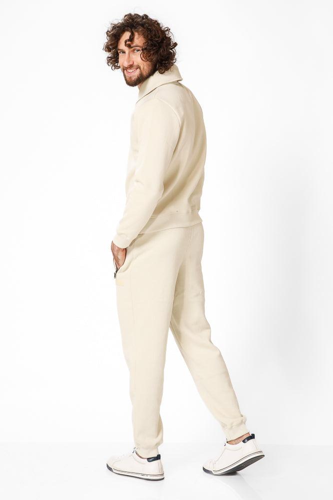 KENNETH COLE - סווטשירט עם צווארון שאל בצבע לבן - MASHBIR//365