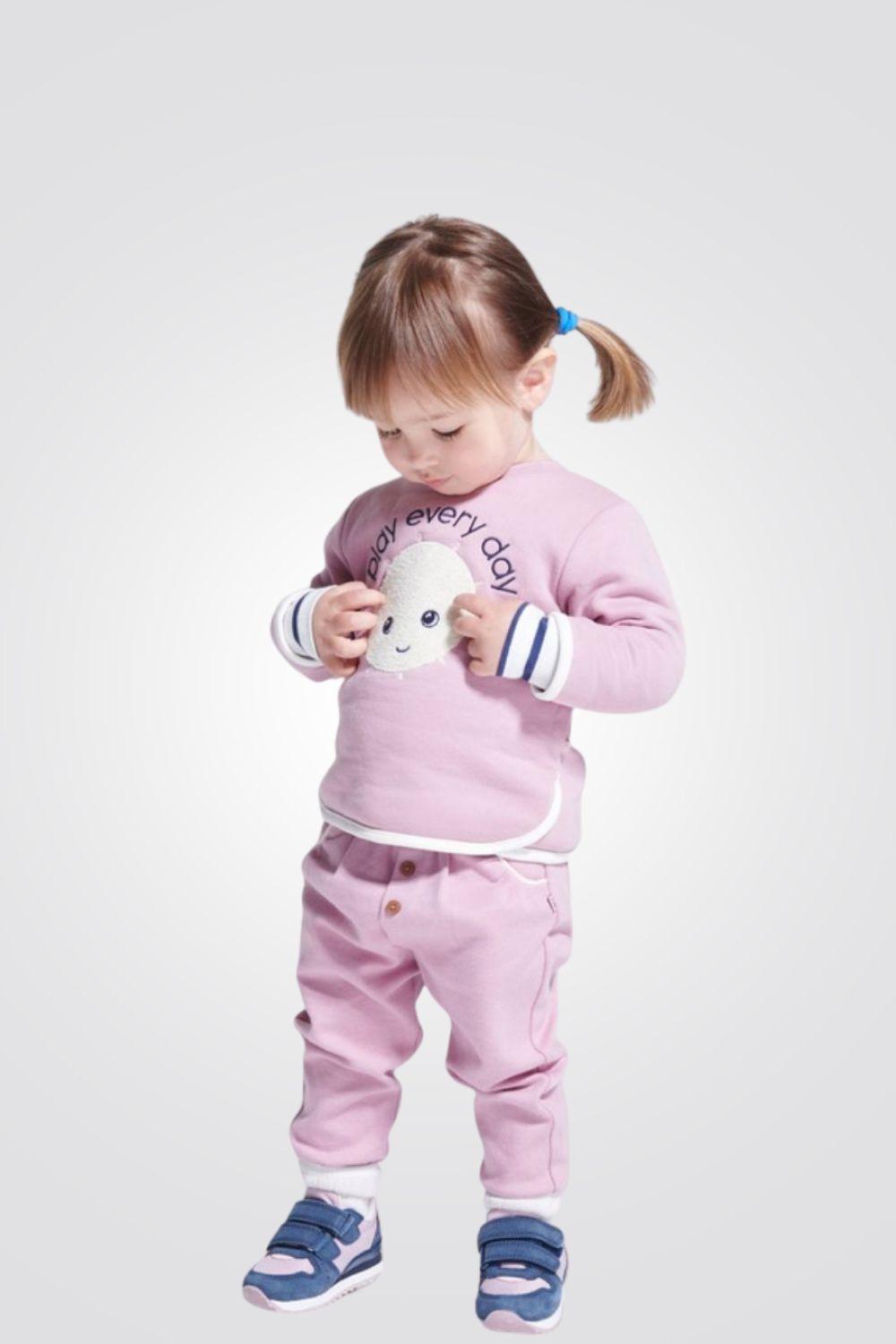 OBAIBI - סווטשירט PLAY בצבע ורוד לתינוקות - MASHBIR//365