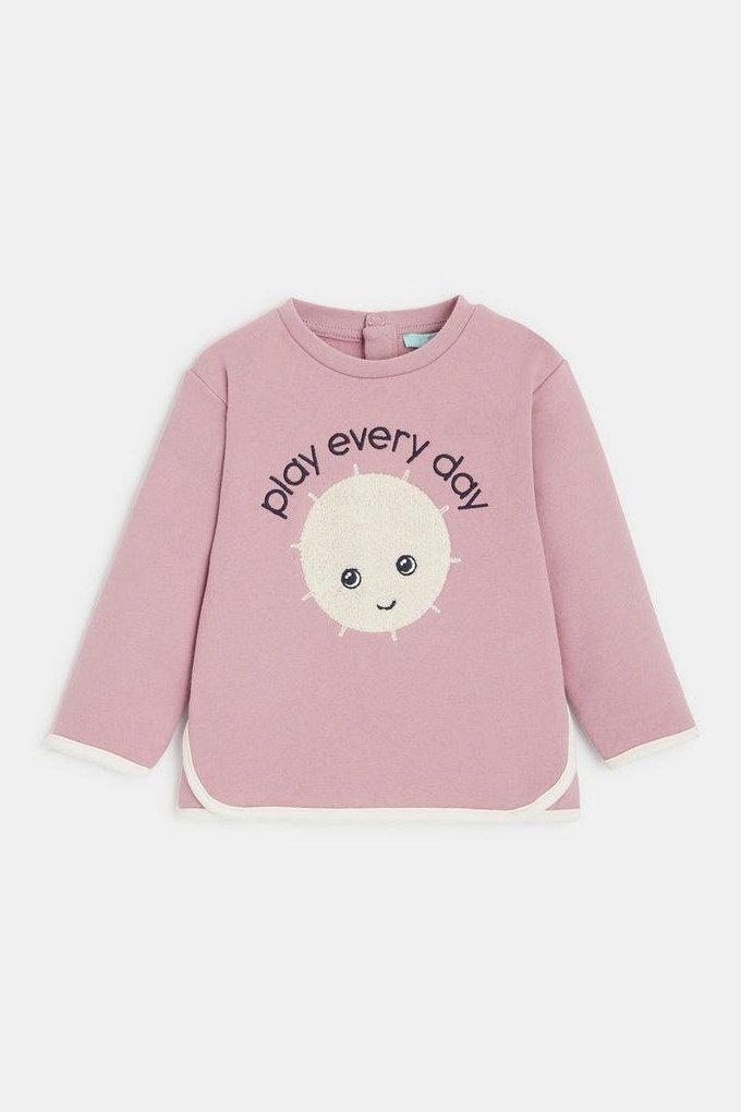 OBAIBI - סווטשירט PLAY בצבע ורוד לתינוקות - MASHBIR//365
