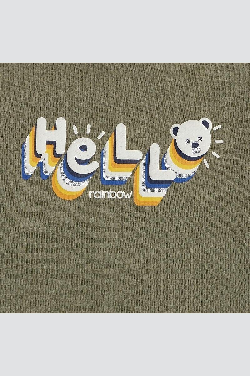 OBAIBI - סווטשירט ריינבאו בצבע ירוק לתינוקות - MASHBIR//365