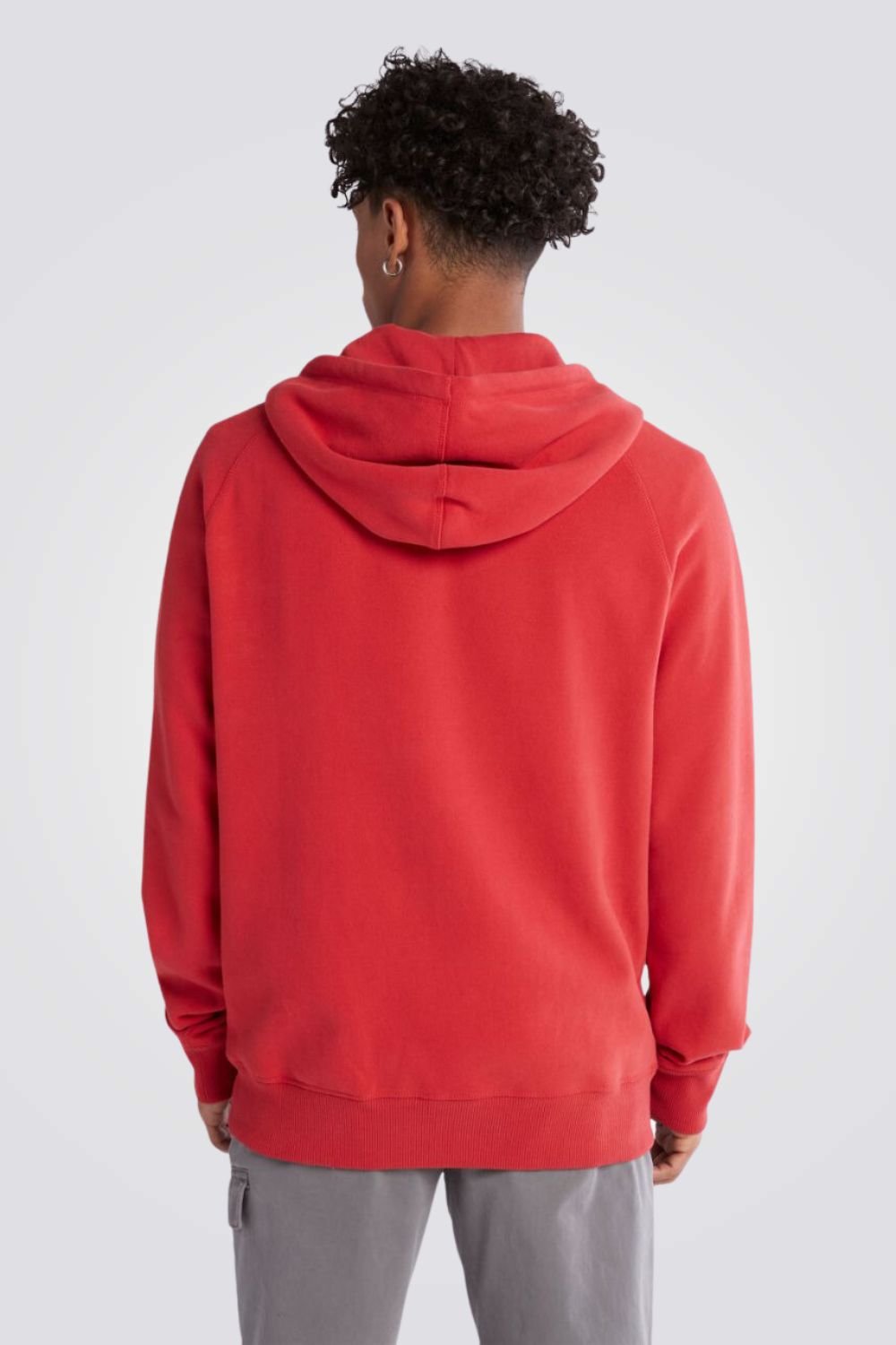 TIMBERLAND - סווטשירט רוכסן עם כובע אדום - MASHBIR//365