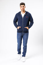 TIMBERLAND - סווטשירט רוכסן כחול נייבי לוגו רקום - MASHBIR//365