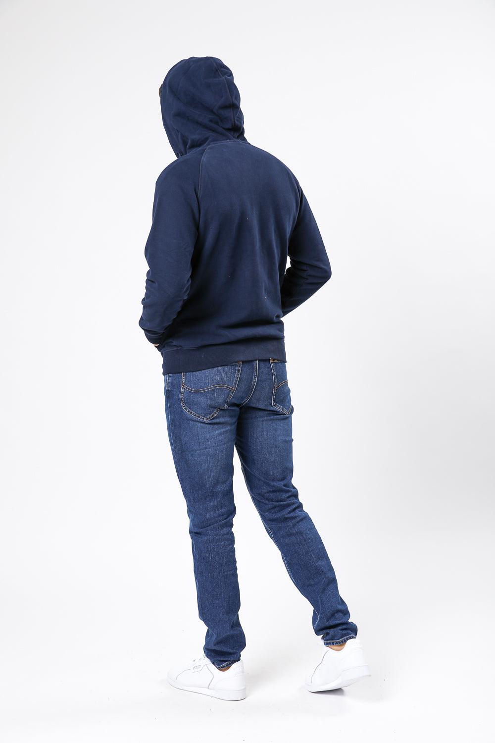 TIMBERLAND - סווטשירט רוכסן כחול נייבי לוגו רקום - MASHBIR//365