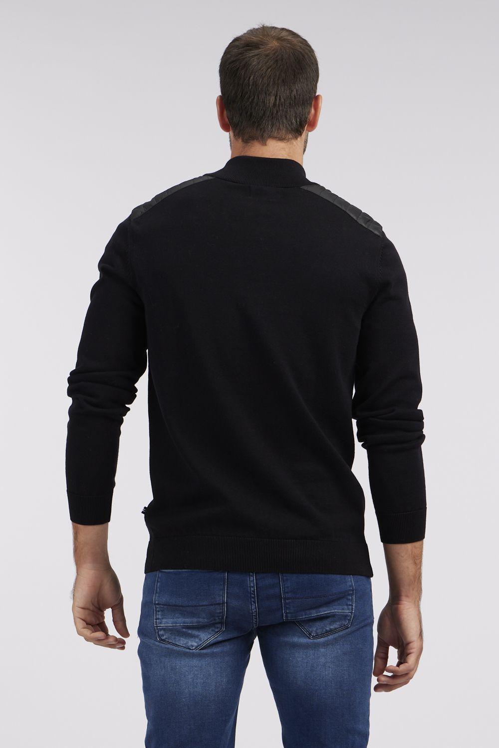 NAUTICA - סווטשירט שחור אלגנט עם רקמת לוגו - MASHBIR//365