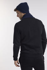 NAUTICA - סווטשירט שחור עם רקמת לוגו - MASHBIR//365