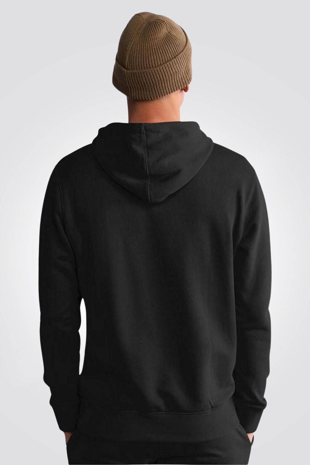 TIMBERLAND - סווטשירט שחור עם כובע קפוצ’ון והדפס לוגו עץ - MASHBIR//365