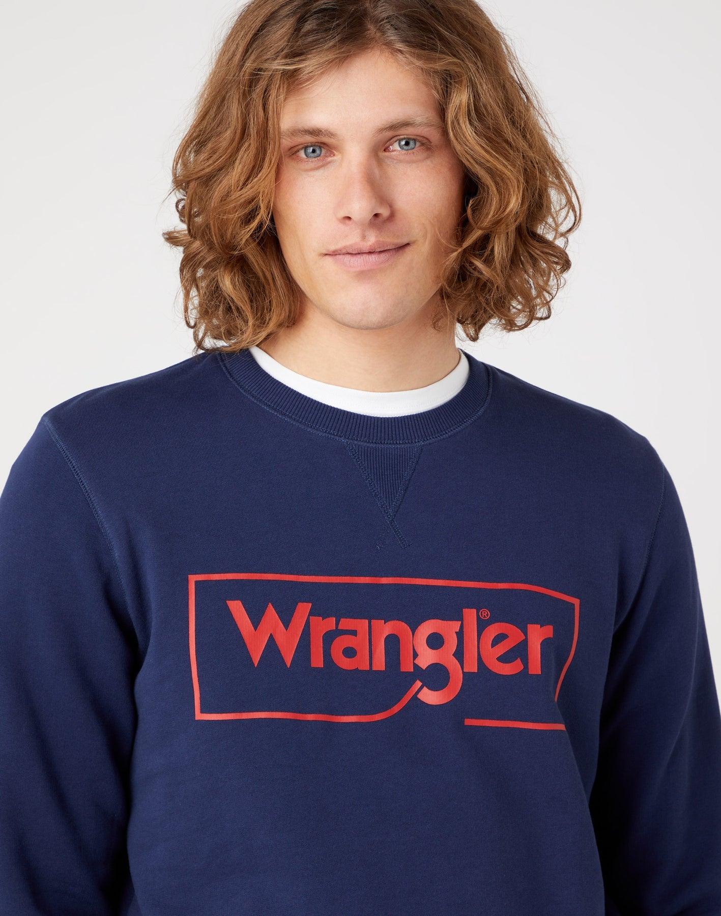 WRANGLER - סווטשירט ווראנגלר בצבע נייבי - MASHBIR//365