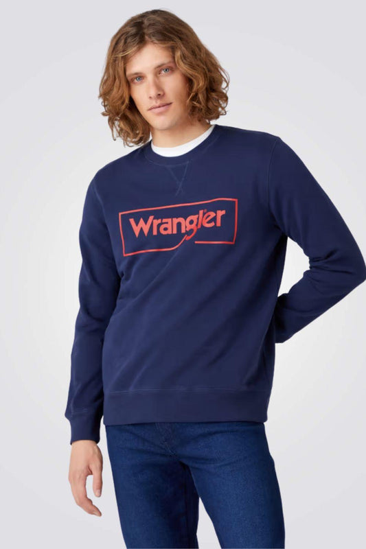 WRANGLER - סווטשירט ווראנגלר בצבע נייבי - MASHBIR//365