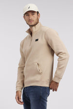 NAUTICA - סווטשרט אלגנטי קנגרו עם רוכסן בצבע בז' - MASHBIR//365