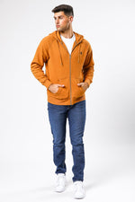 TIMBERLAND - סווטשרט רוכסן חרדל לוגו רקום - MASHBIR//365