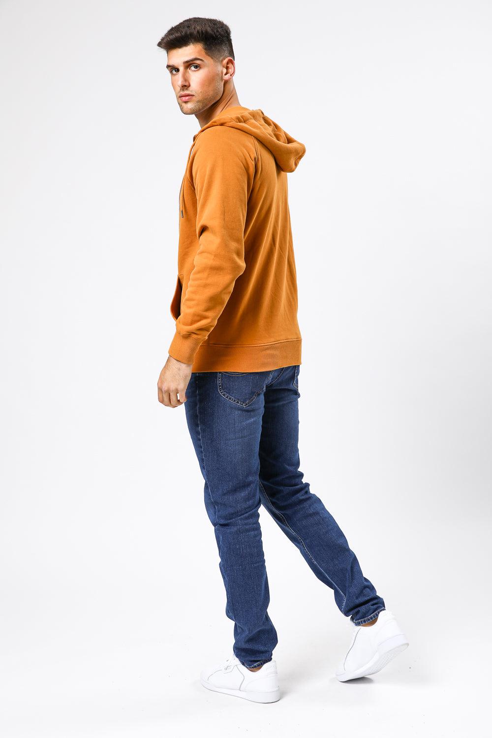 TIMBERLAND - סווטשרט רוכסן חרדל לוגו רקום - MASHBIR//365