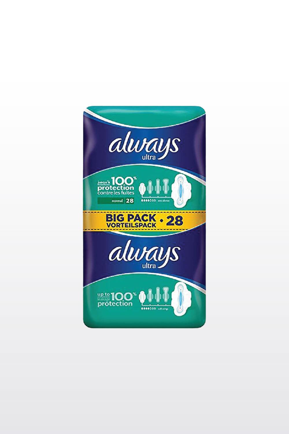 always - תחבושות אולטרה עם כנפיים נורמל אריזת דואו - MASHBIR//365